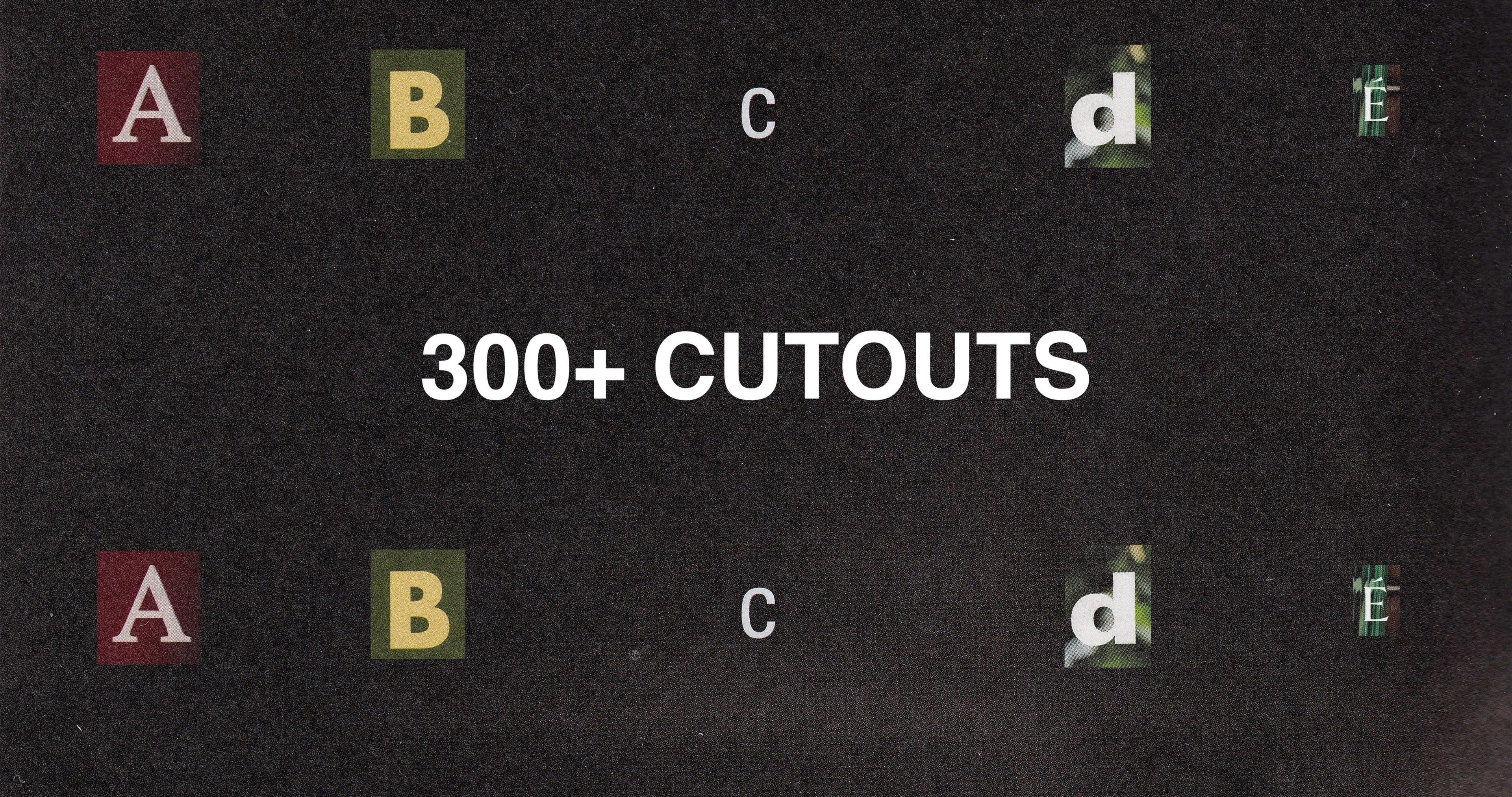 ZINE - Cutout Text & Symbols - moonbear.shop